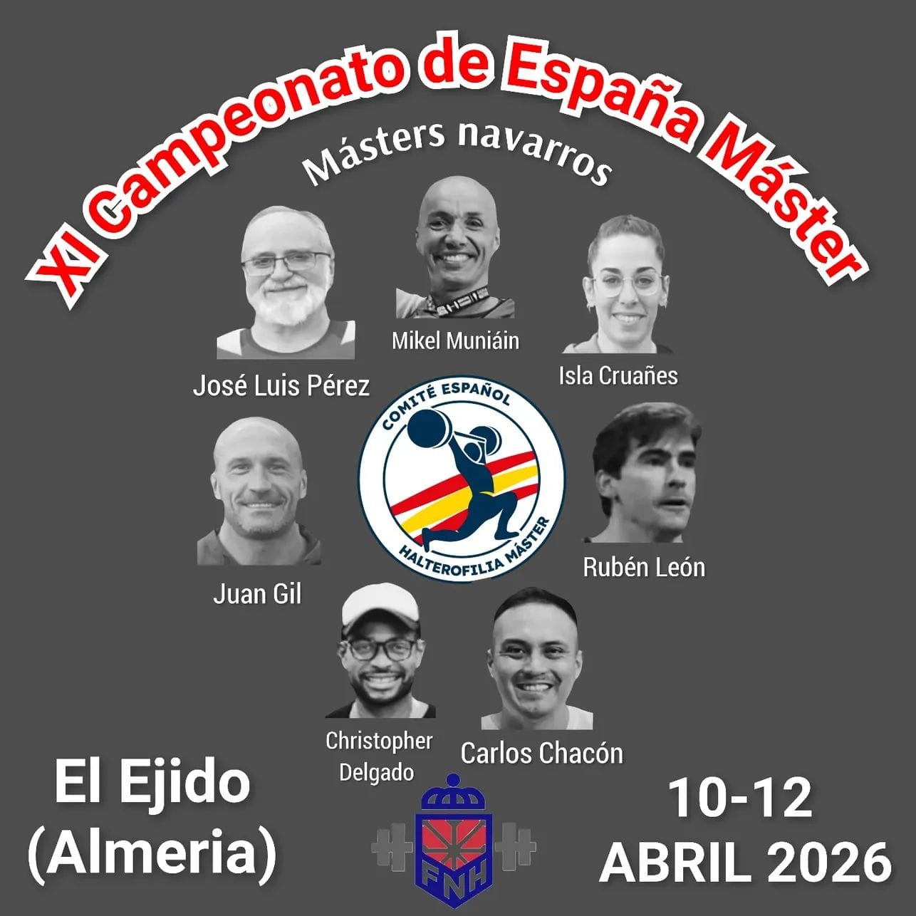 Navarra estar&aacute; presente en el XI Campeonato de Espa&ntilde;a de Halterofilia M&aacute;ster